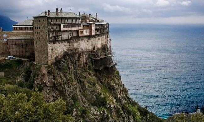 MONASTERY ON MOUNT ATHOS— Photo by HVS