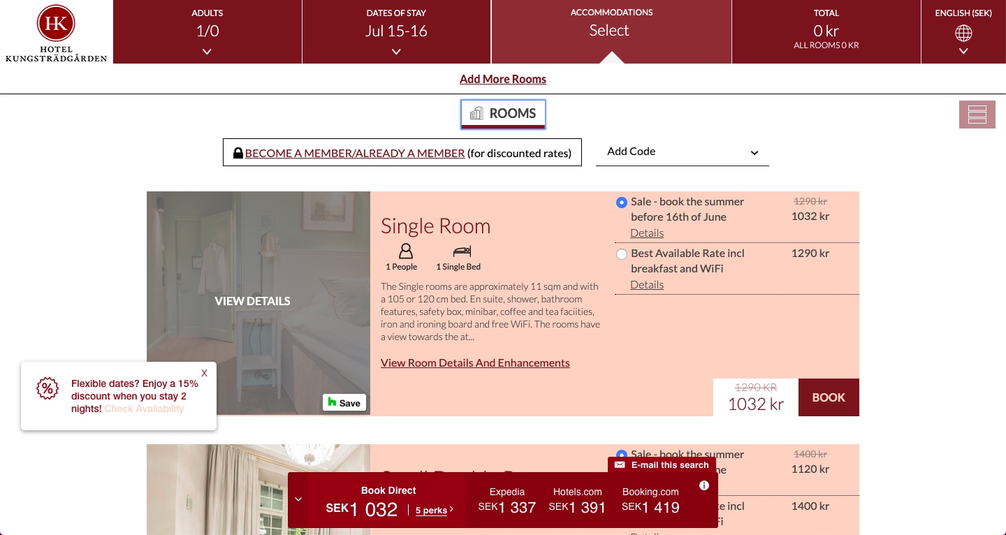 Hotel Kungsträdgården– Targeted Messaging — Photo by The Hotels Network
