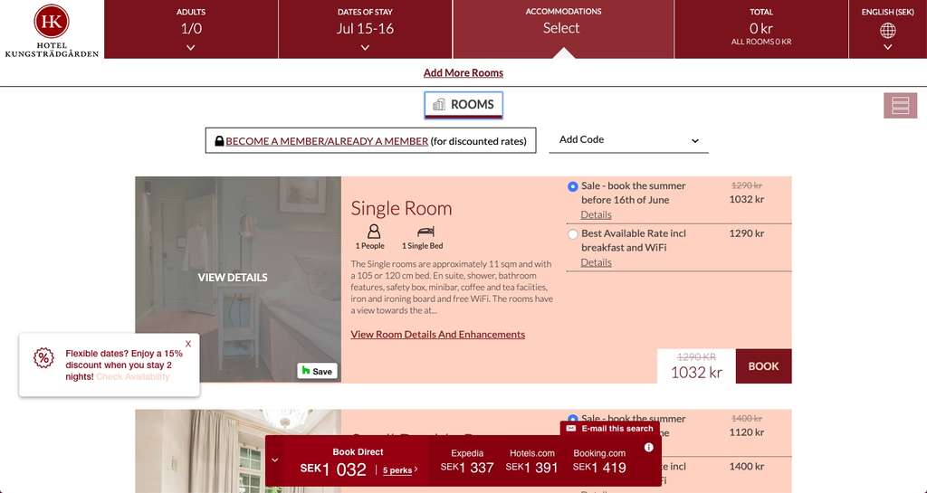 Hotel Kungsträdgården– Targeted Messaging — Photo by The Hotels Network