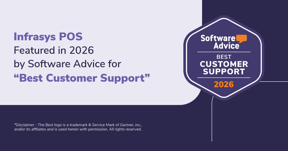 Infrasys POS recognized by Software Advice for Best Customer Support in ...
