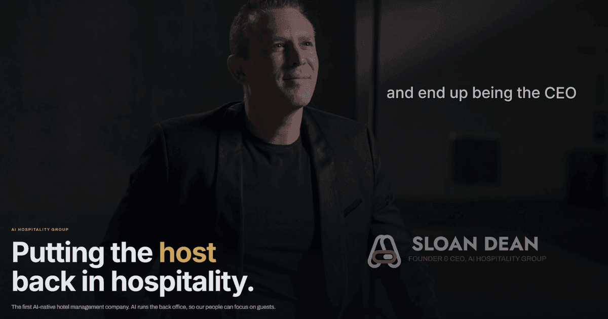 Industry Veteran Sloan Dean Launches AI Hospitality Group, the First AI ...