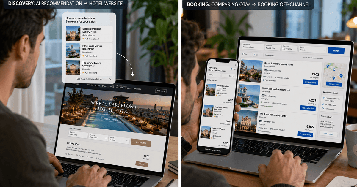 Travelers trust AI enough to start. Not enough to book