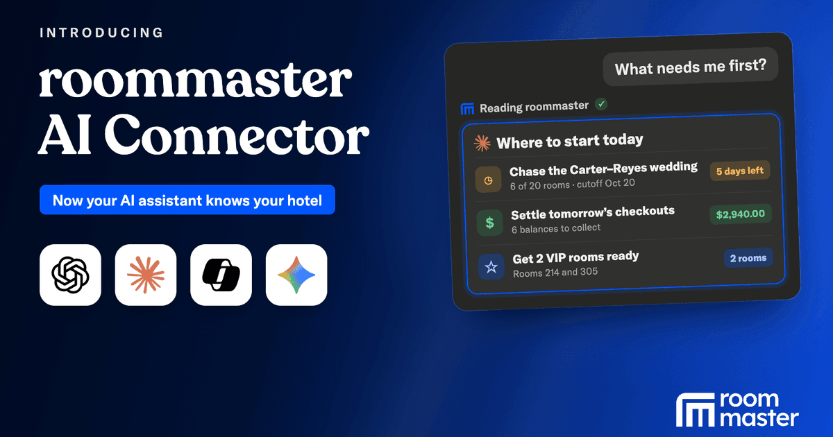 roommaster Introduces AI Connector, Bringing Live Hotel PMS Data into ...