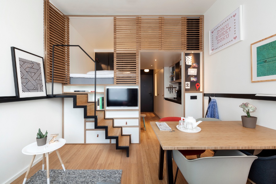 The Zoku loft layout is Spartan, elegant, no-nonsense — Photo by Zoku and concrete