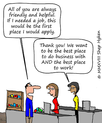 Customer Experience And Employee Experience | By Shep Hyken — Photo by Shepard Presentations, LLC.