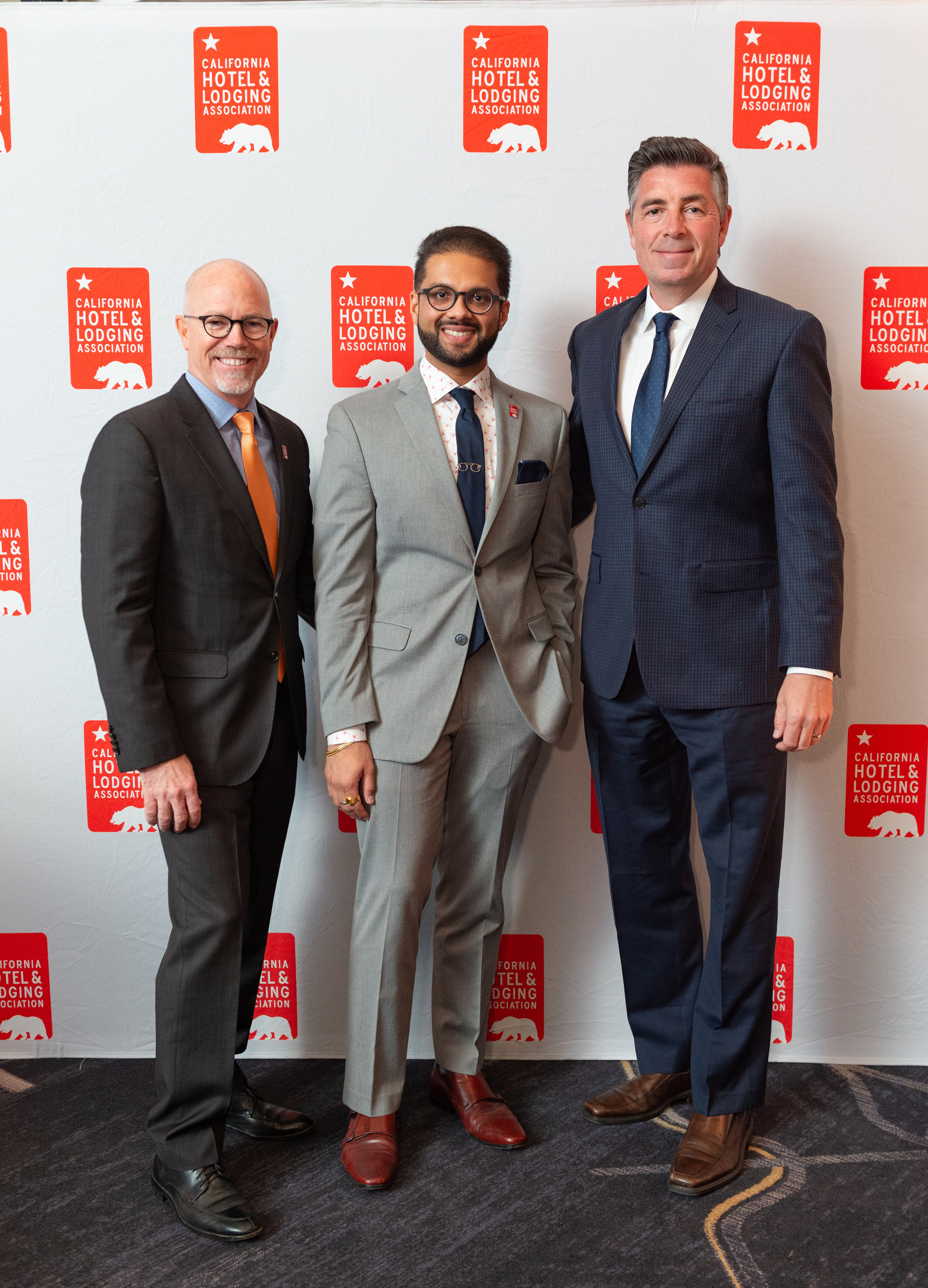 Pictured Left to Right: Lynn Mohrfeld, CAE, President & CEO, California Hotel & Lodging Association, Bijal Patel, CHA, Vice President, Coast Redwood Hospitality, and Chip Rogers, President & CEO, American Hotel & Lodging Association — PR Newswire
