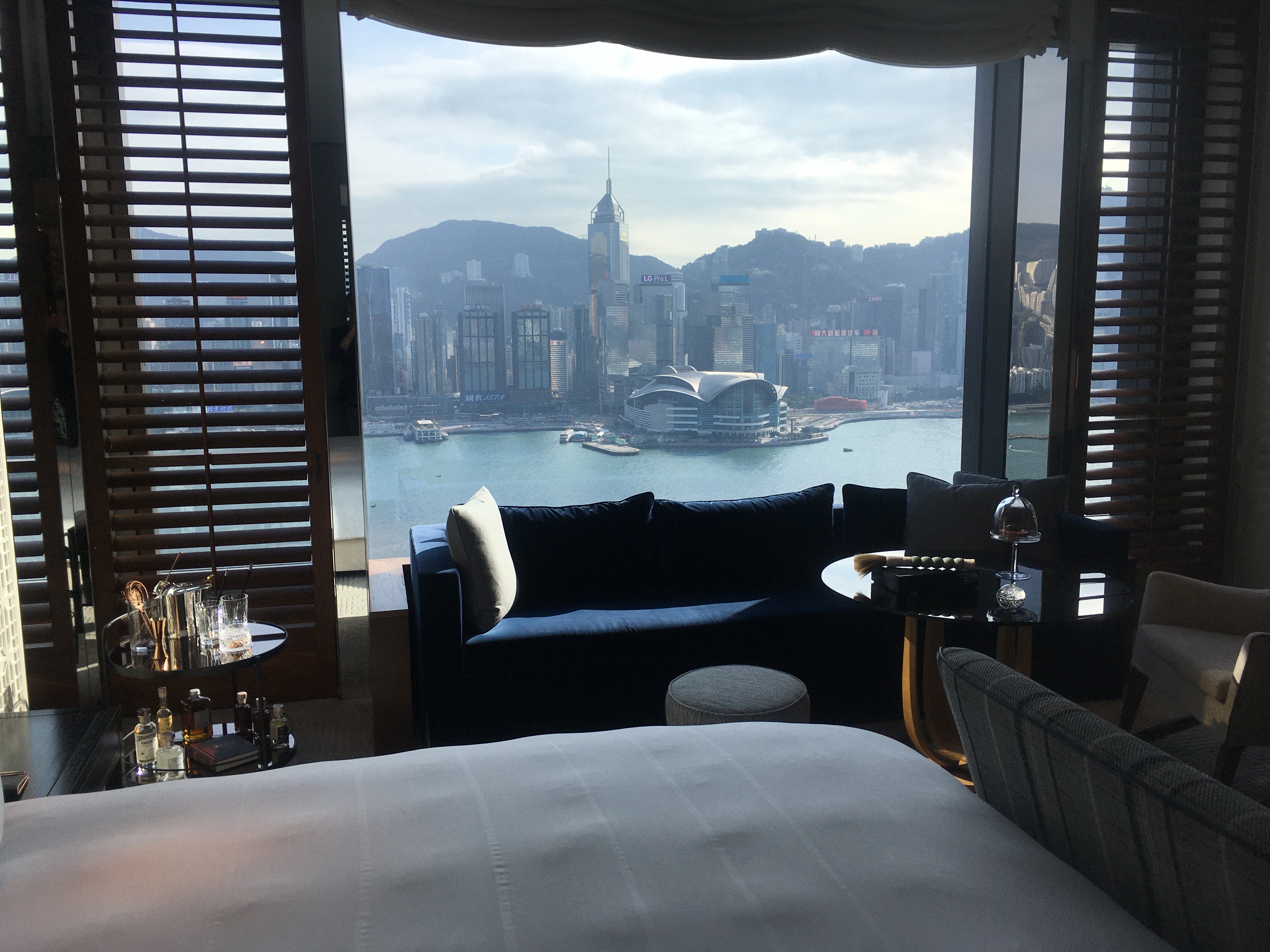 Rosewood Hong Kong: Room with a view of Hong Kong Island — Photo by Copyright Suzanne Godfrey