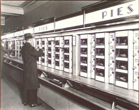 Figure 1: Horn & Hardart Automat 1930’s— Source: Northern Arizona University