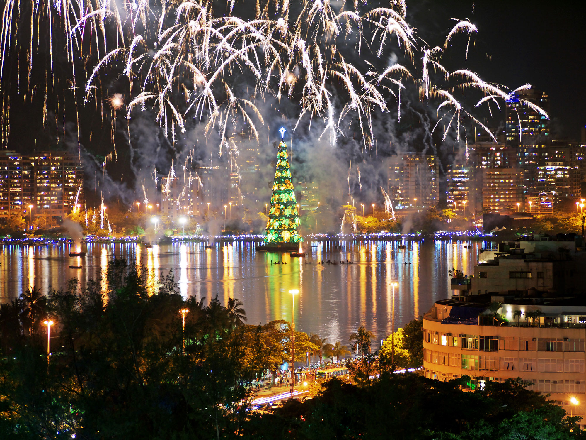 Floating Christmas tree Rio de Janeiro — Photo by Booking.com