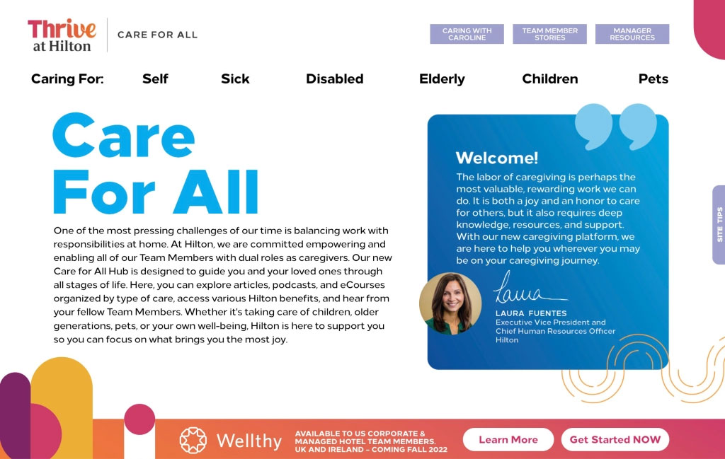 Hilton Expands Wellness Platform and Benefits to Launch New Offerings Supporting Team Member Caregiving Responsibilities— Photo by Hilton