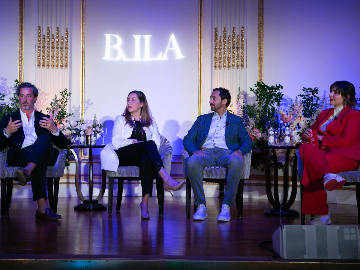 Reflections panel with Jayson H. Seidman (Sandstone), Hilda Delgado (Viceroy Hotels & Resorts), Atit Jariwala (Bridgeton), and Ariela Kiradjian (BLLA)— Photo by BLLA