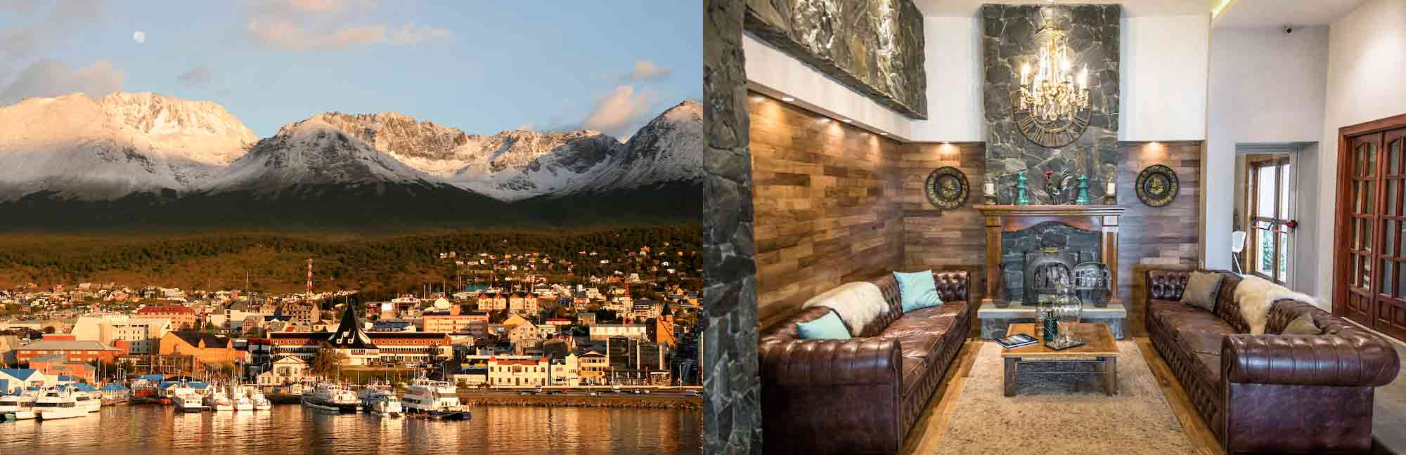 (l)Ushuaia, Argentina - (r)Hosteria y Restaurante America — Photo by Booking.com