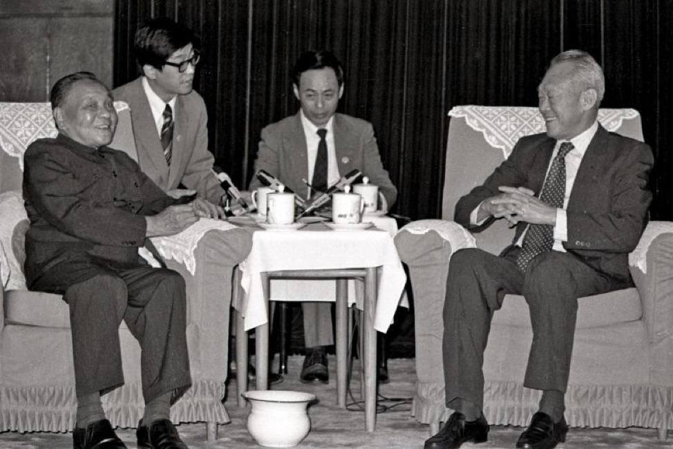 Then Prime Minister Lee Kuan Yew with Chinese paramount leader Deng Xiaoping in Beijing in 1985. LIANHE ZAOBAO FILE PHOTO — Photo by Mogul Hospitality Corp