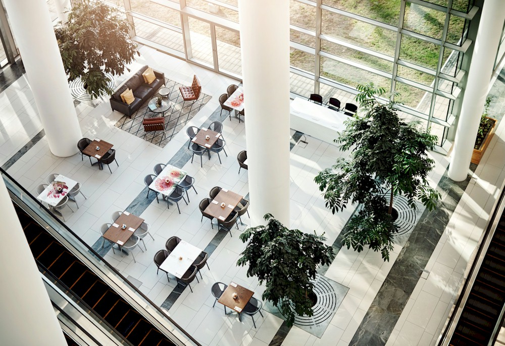 Lobbies could be the perfect multi-functional space to offer comfortable seating arrangements for casual meetings during the day and transform into a vibrant social hub in the evening.

 — Photo by JLL
