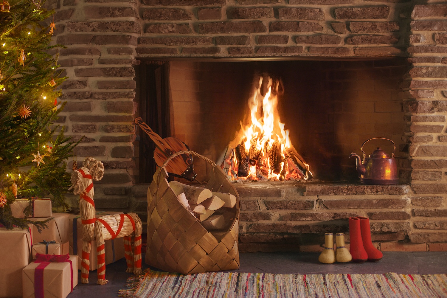 Roasting chestnuts by the open fire is permitted at Santa's Post Office. — Photo by Airbnb