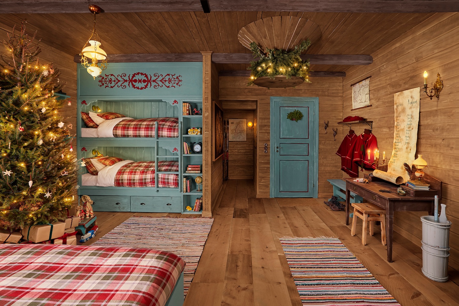 After tending to elf duties, guests will retreat to Santa Claus’ Cabin, just a hop, skip and a jump from the Post Office. — Photo by Airbnb