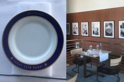 Bvlgari Yacht Club, Dubai with branded chinaware
— Source: ©Suzanne Godfrey