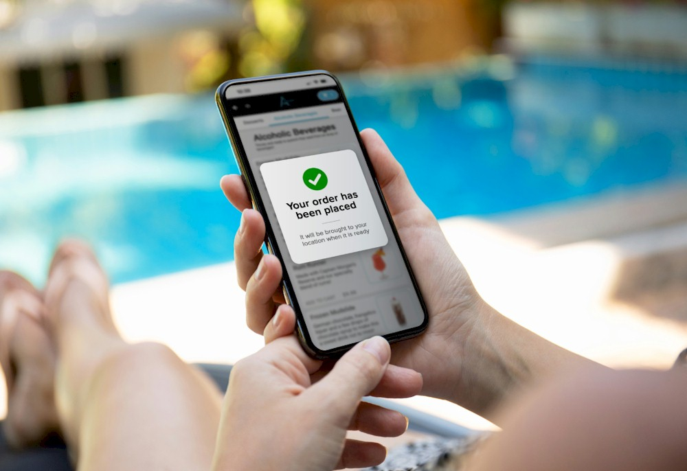 Providing food ordering and deliver anywhere on property is another way of elevating a guest’s stay. — Photo by Agilysys