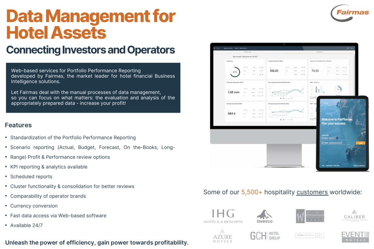 Data Management for Hotel Assets by Fairmas