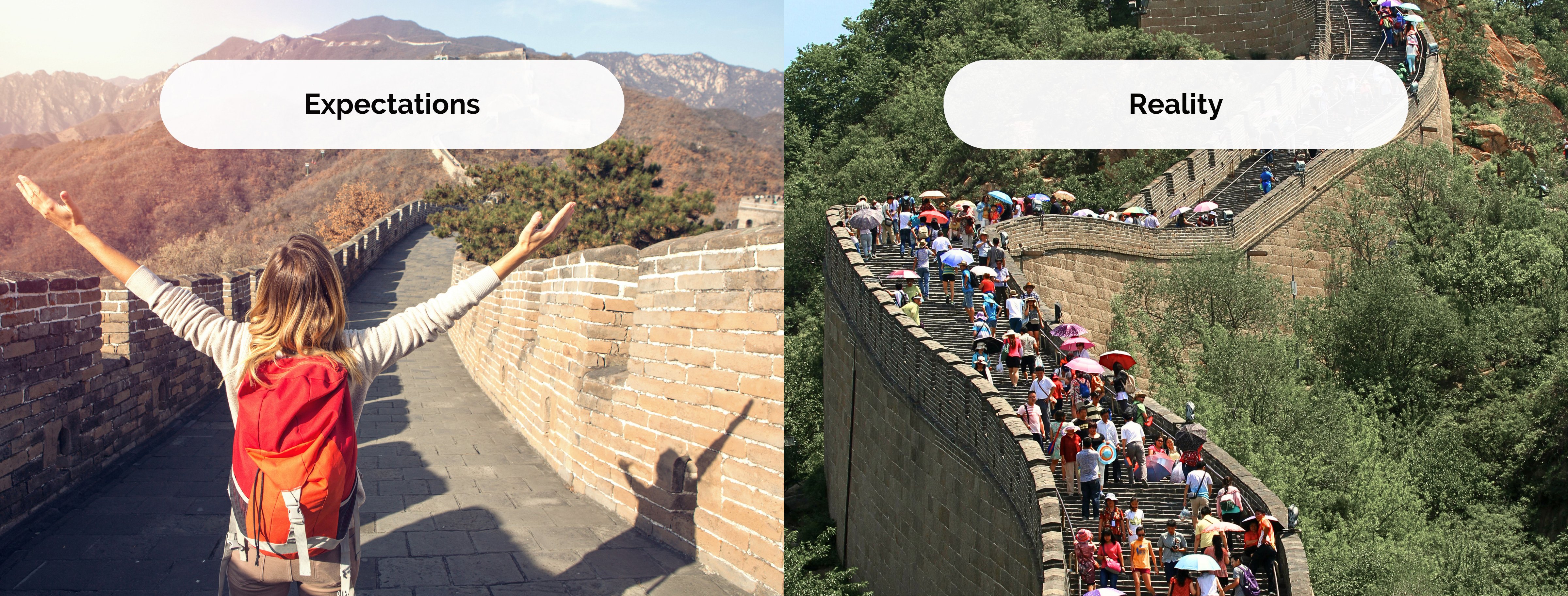 Figure 1: Expectation vs reality — Photo by Hotelschool The Hague