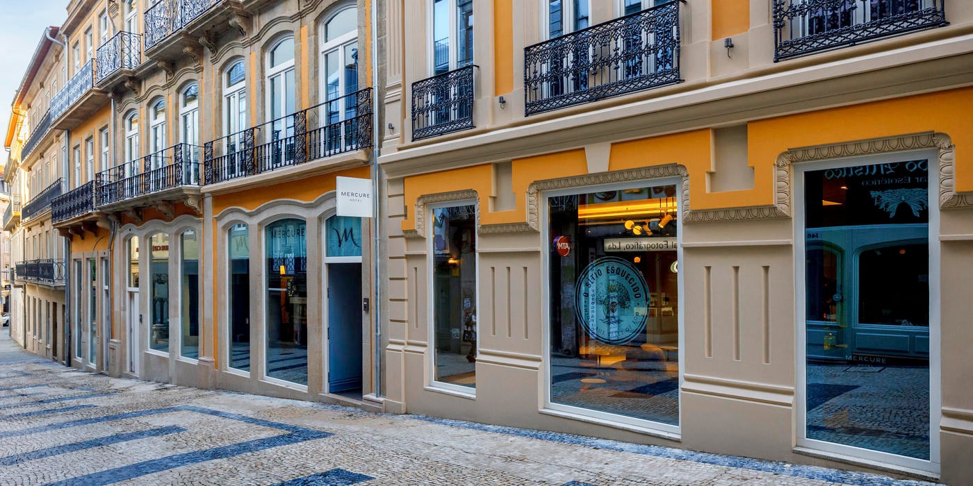 The beautiful façade of Mercure Porto Centro Aliados, a formerly abandoned historical building, brought back to life by Mercure with a true sense of authenticity. — Photo by Accor
