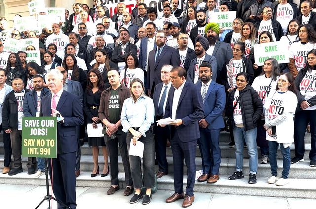 Hotel and hospitality professionals unite to oppose Intro 991 at City Hall press conference