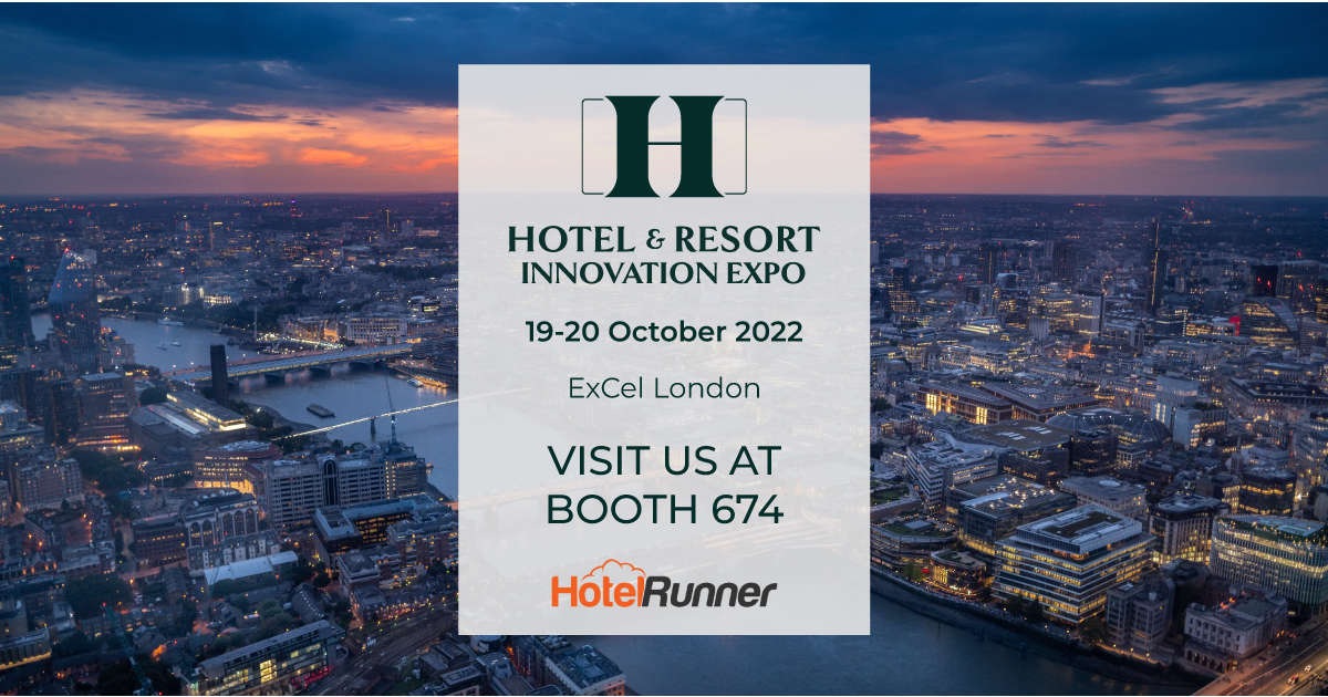 HotelRunner attends Hotel & Resort Innovation Expo London between 19
