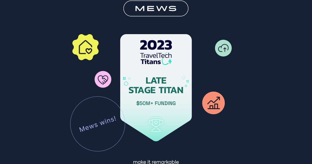 Mews wins Travel Tech Titans award for 2023