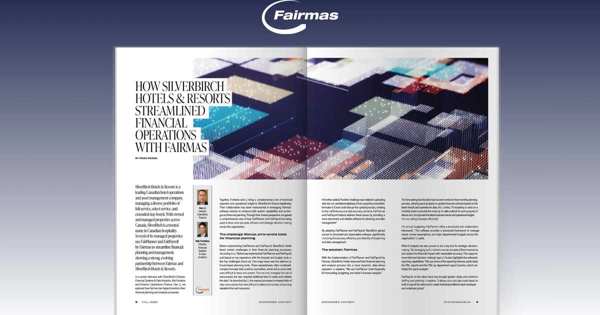 How SilverBirch Hotels & Resorts Streamlined Financial Operations with Fairmas