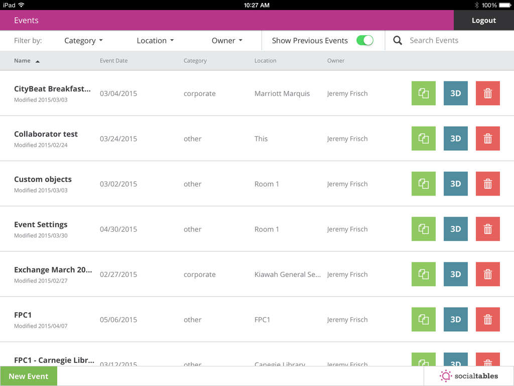 Social Tables Mobile Announced at HITEC 2015