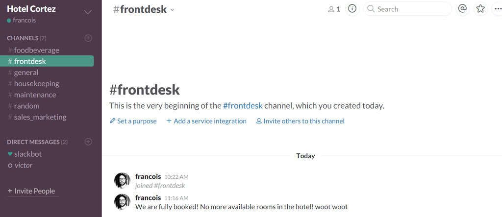 Set up Slack for your hotel — Photo by Base7booking.com
