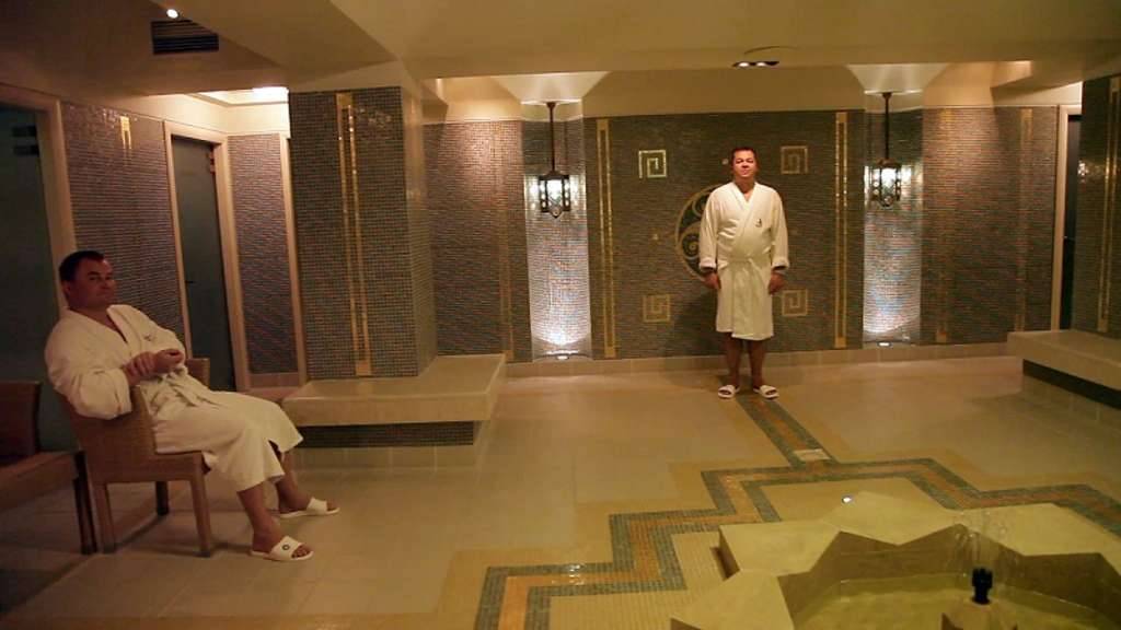 Alexey Ovchinin and Oleg Skripochka before Thalassotherapy at Aldemar— Photo by Pamil Visions PR