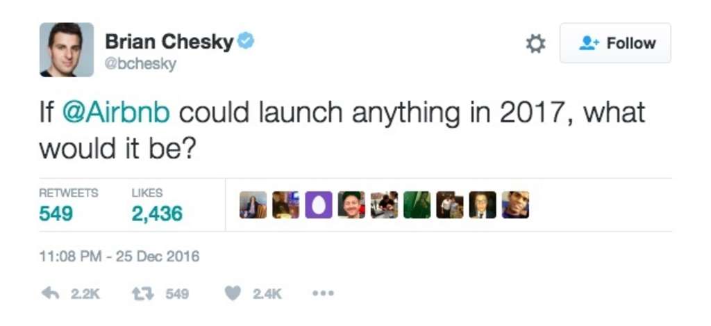 Airbnb's CEO Took to Twitter to Ask His Users for Product Feedback: | By Alex Shashou— Photo by ALICE