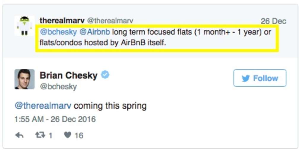 Airbnb's CEO Took to Twitter to Ask His Users for Product Feedback: | By Alex Shashou— Photo by ALICE