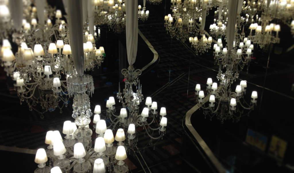 The Philippe Starck Chandeliers at The Royal Monceau Paris — Photo by EHL