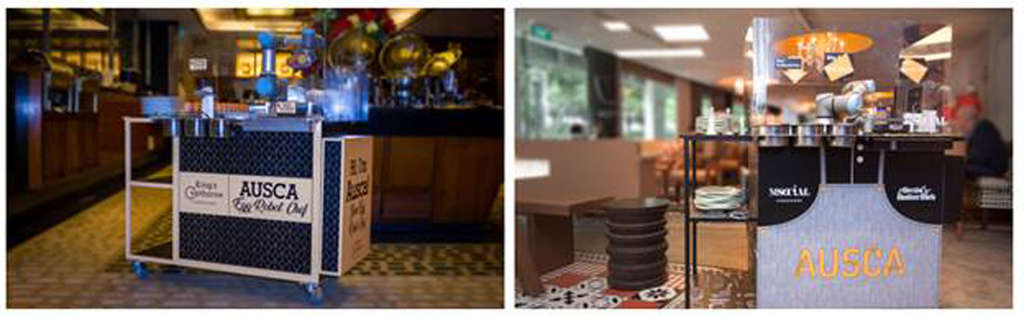 AUSCA the robot chef deployed at Copthorne King’s Hotel Singapore and M Social Singapore respectively— Photo by Millennium