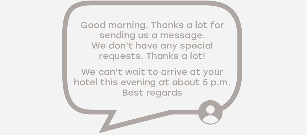 Message received from a hotel guest— Source: LoungeUp