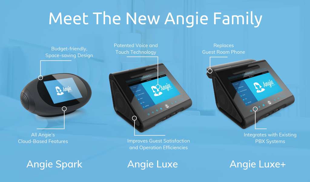 Î‘Ï€Î¿Ï„Î­Î»ÎµÏƒÎ¼Î± ÎµÎ¹ÎºÏŒÎ½Î±Ï‚ Î³Î¹Î± Angie Hospitality to unveil expanded line of hospitality-focused Virtual Guest-room Assistants at HITEC 2019