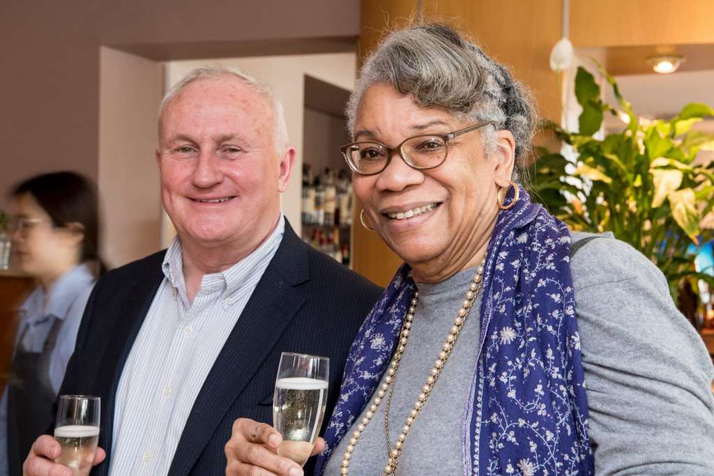 Chef Paul Bloomfield with academic, food historian and broadcaster, Dr Jessica B Harris (2018)— Photo by The Oxford Cultural Collective