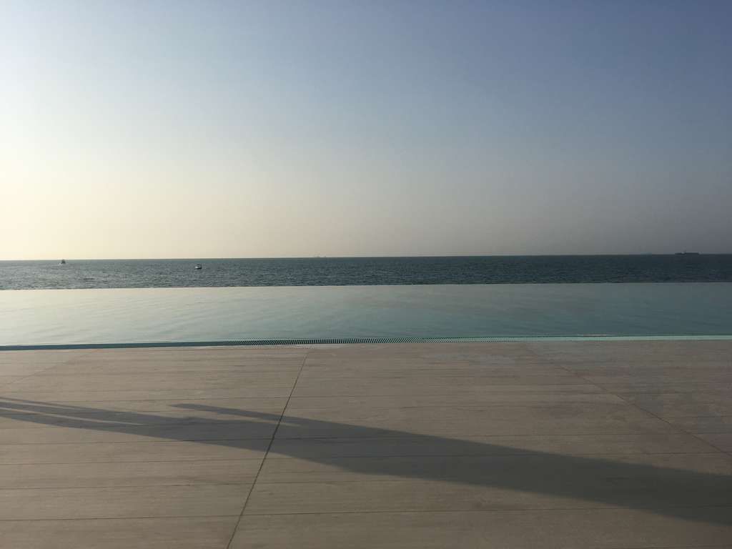 Infinity pool and the ocean beyond, Burj Al Arab, Dubai — Photo by copyright Suzanne Godfrey
