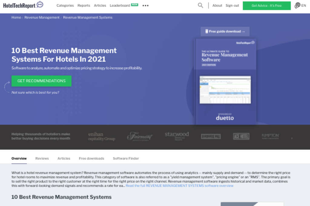 Top Rated Revenue Management Systems