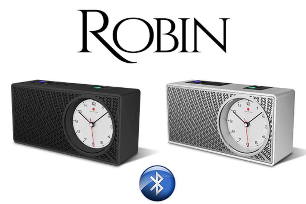 ROBIN Bluetooth Speaker With Analogue Alarm Clock