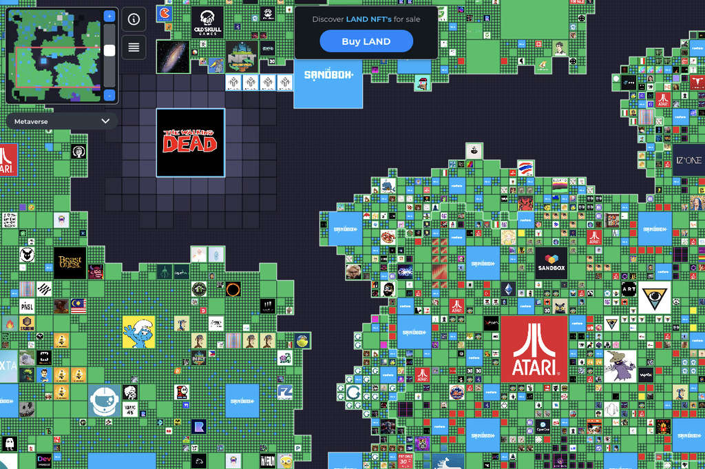 Fig 1: A Map of Virtual Real Estate on Sandbox

— Photo by PKF hospitality group