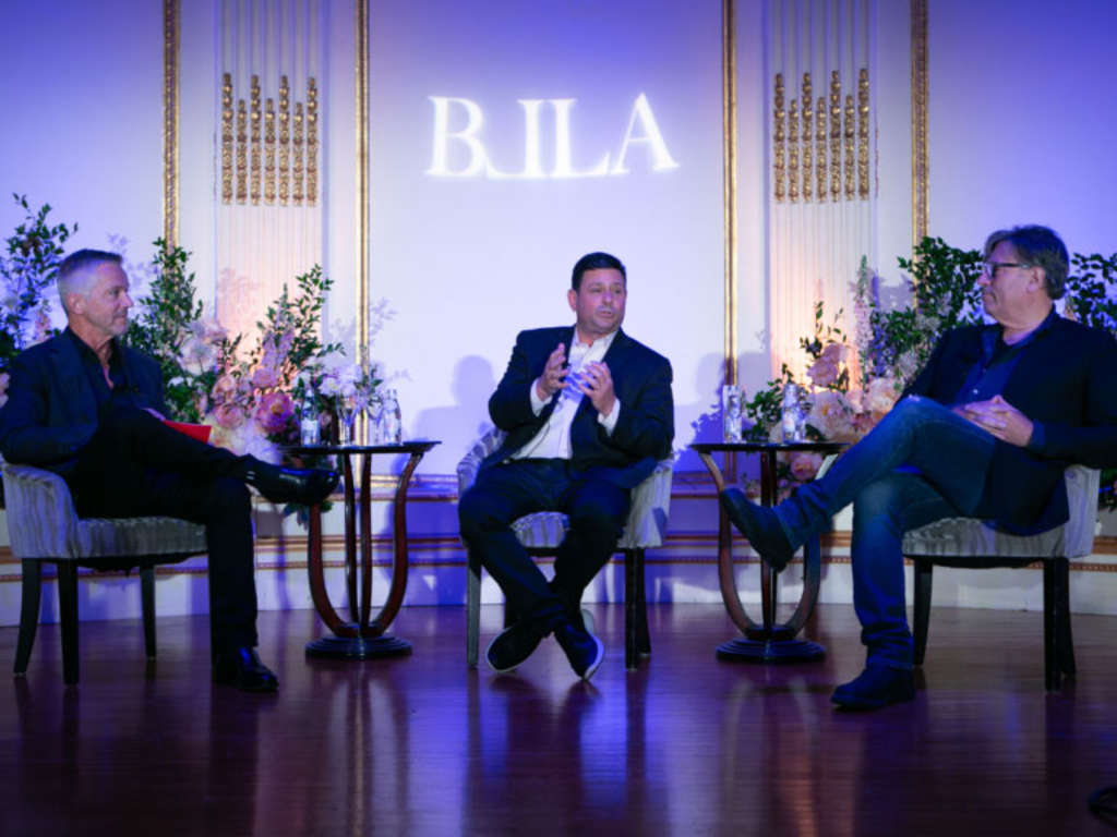 Food & Beverage panel with Peter Wright (Nestle Premium Waters), Jay Stein (Dream Hotel Group), and Jody Pennette (cb5 Hospitality Group) — Photo by BLLA