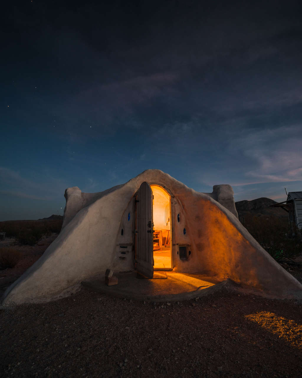 Domeland: Off-grid Adobe Dome near Big Bend (Terlingua, Texas, United States)— Source: Airbnb