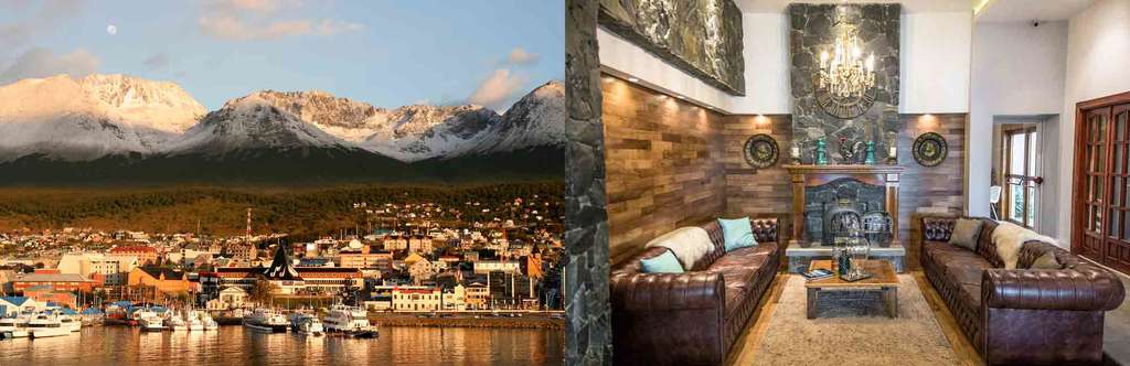 (l)Ushuaia, Argentina - (r)Hosteria y Restaurante America — Photo by Booking.com