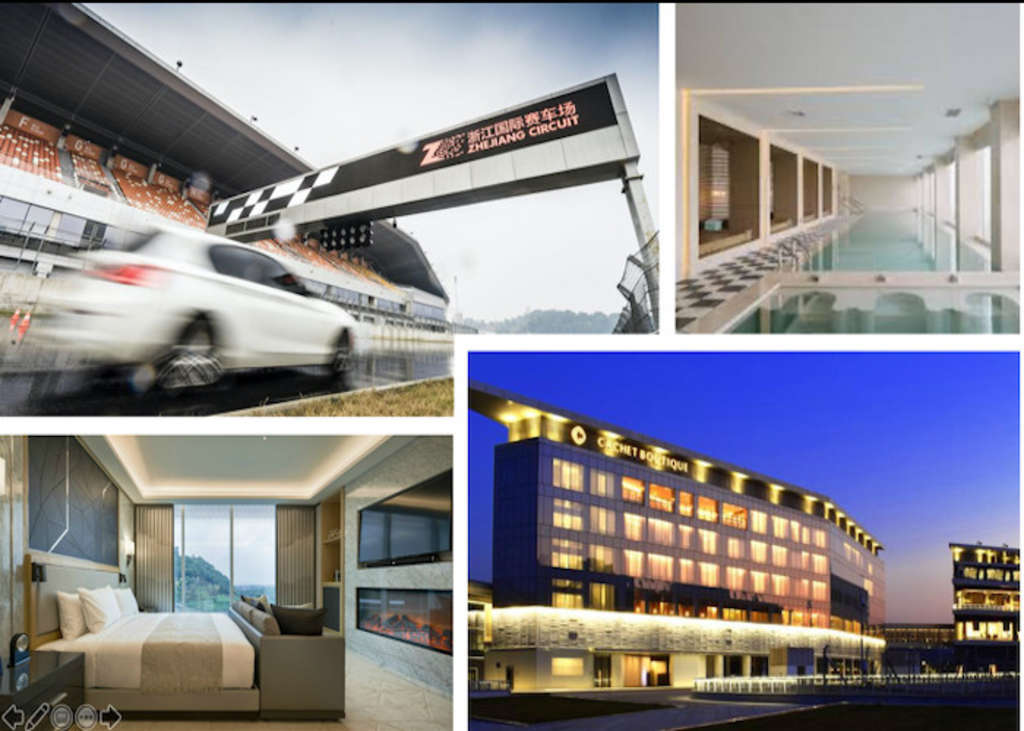 Located trackside at the Zhejiang Circuit, a premier motorsport destination in China. Cachet Boutique Shaoxing: 52 sleek guestrooms and suites, exceptional dining options, a rejuvenating spa and fully outfitted fitness center. Other pleasant diversions include acclaimed shopping centers, spacious auto showrooms — Photo by Mogul Hospitality Corp