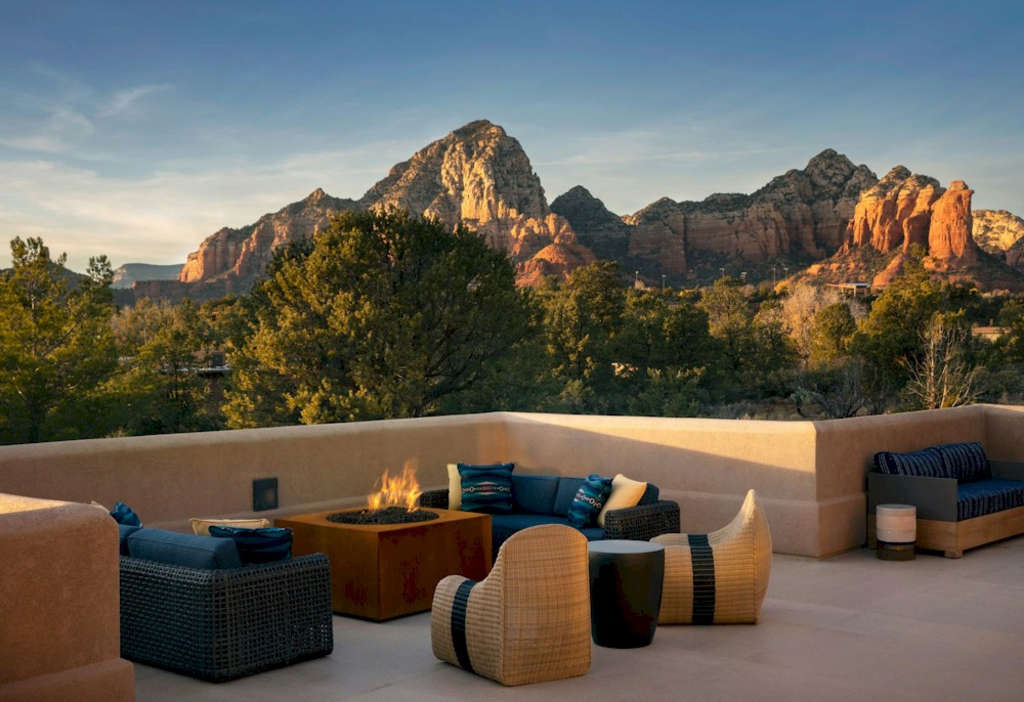 Guests can also access breathtaking views while lounging at Sky Rock Sedona's outdoor patio.
— Photo by Remington