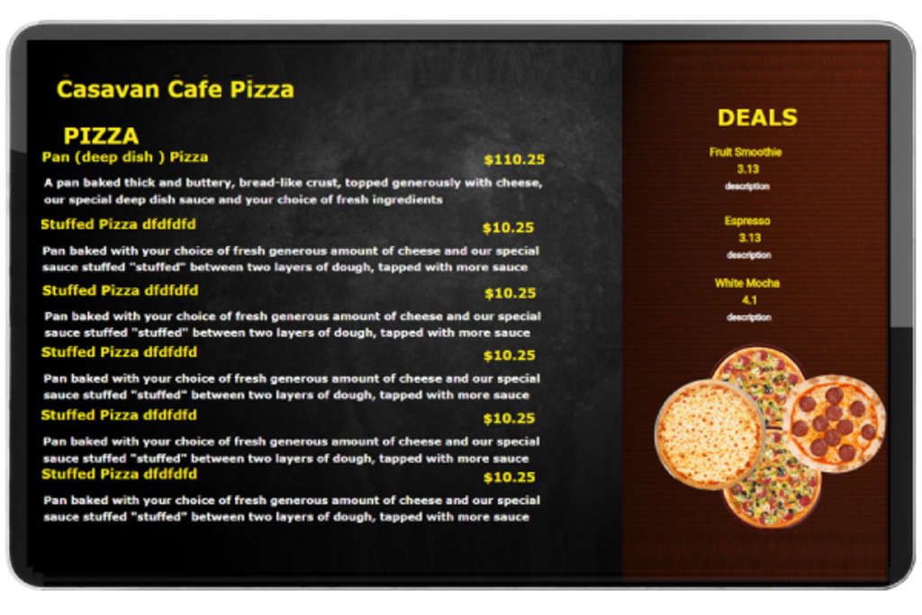 IG Digital Menu Board