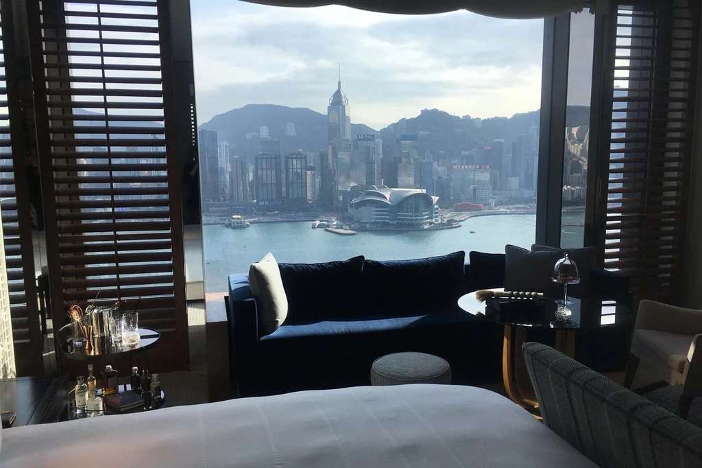 Rosewood Hong Kong, Room with a view of Hong Kong Island — © Suzanne Godfrey